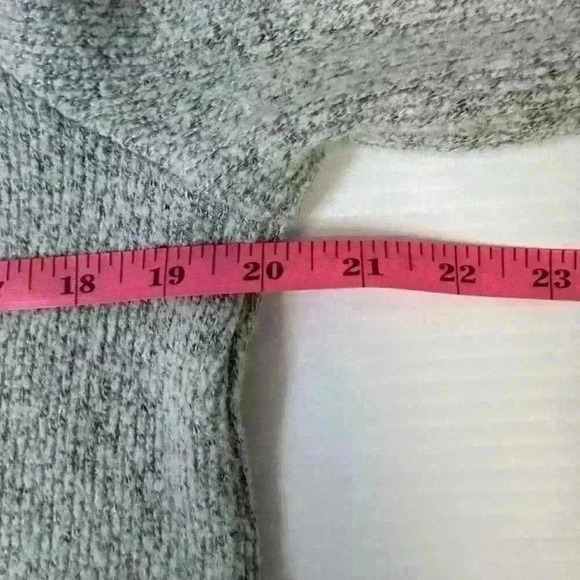 Loft Womens Med Gray Hooded Tunic Sweater Top Long Sleeve Acrylic Blend - Picture 4 of 10